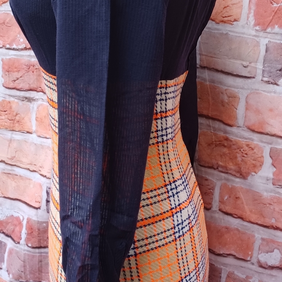 Zazie plaid dress with long vest - Picture 6 of 7